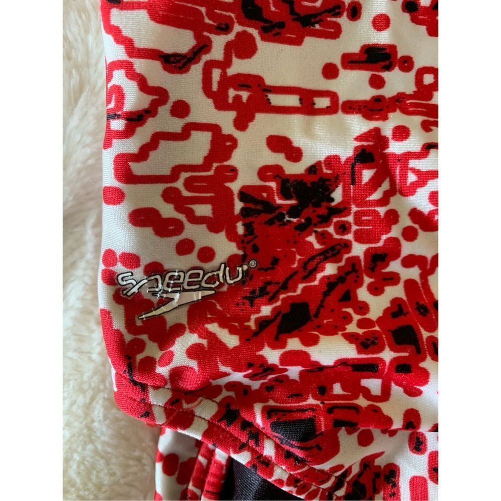 Red and white Speedo One Piece swimsuit for Competition size 32 - Picture 2 of 5